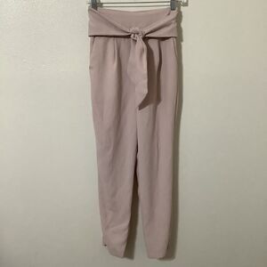 Express Baby Pink Minimalist Super High Rise Ankle Straight Leg Pants XS